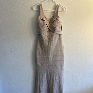 Taupe Shimmer Long Dress from Windsor